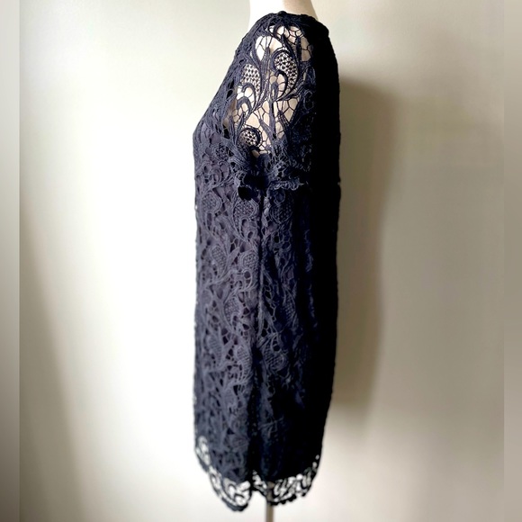 She + Sky | Crochet Lace Shift Dress | Black | Large (Runs Small) - Picture 3 of 4